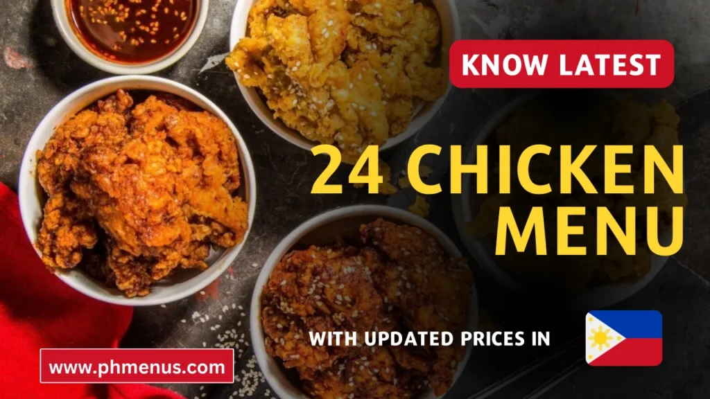24 Chicken menu prices