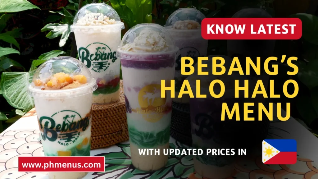 Bebang's Halo-Halo Menu Prices