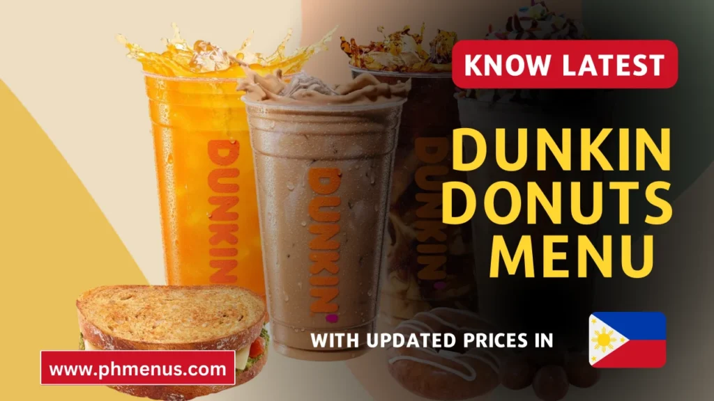 Dunkin Donuts Menu Prices