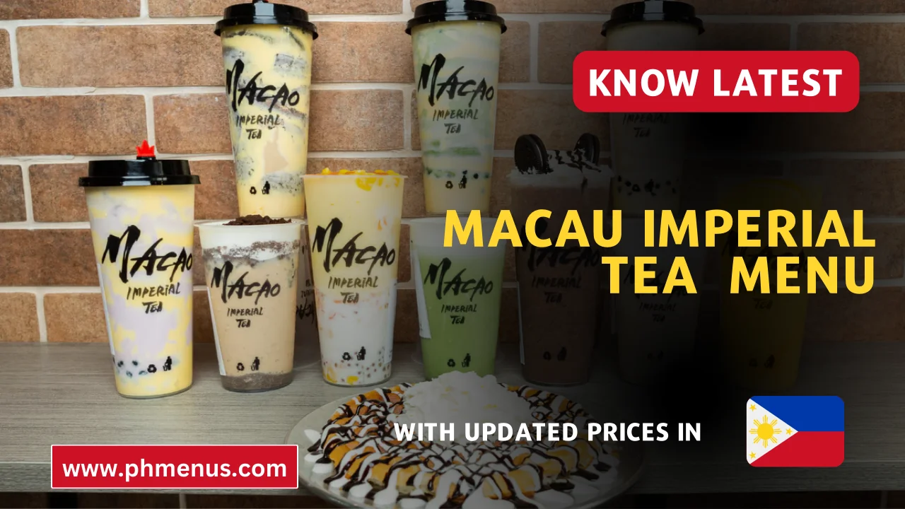 Macau Imperial Tea Menu Prices
