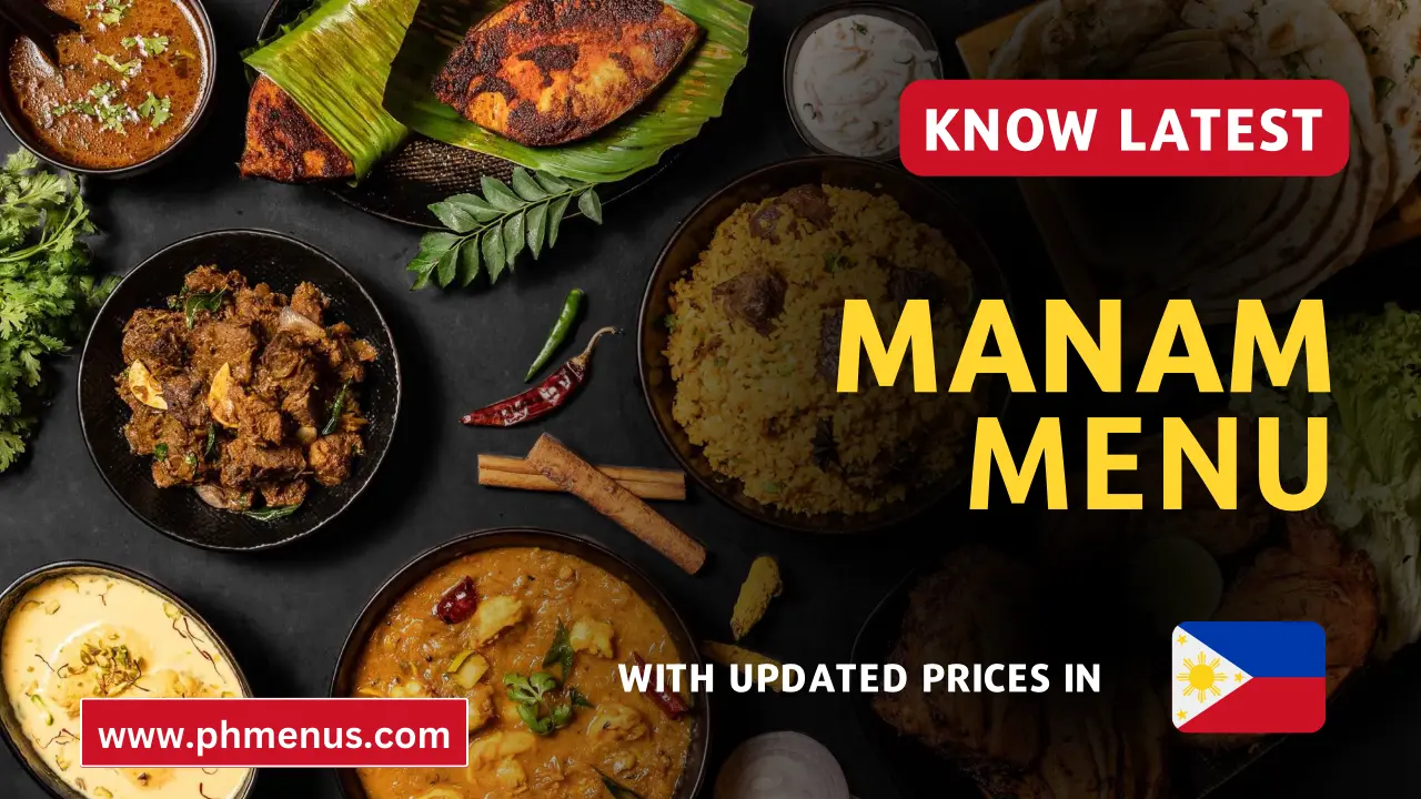 Manam menu prices