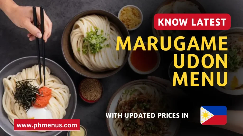 Marugame Udon Menu Prices