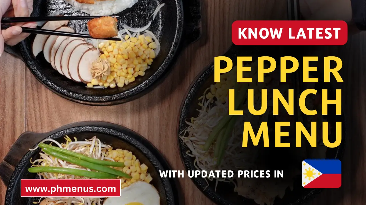 Pepper Lunch Menu Prices