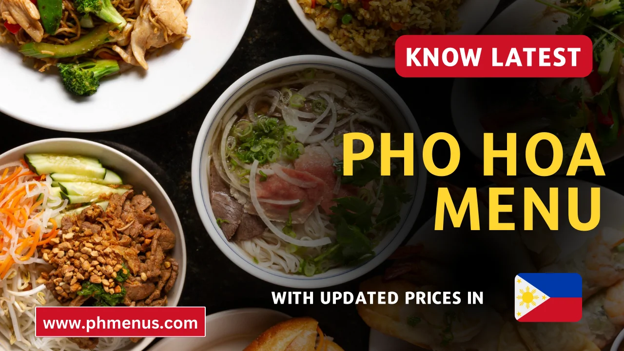 Pho Hoa menu prices