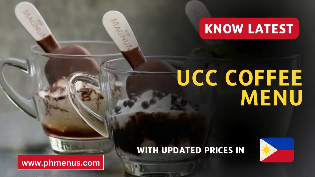 UCC Coffee Menu Prices