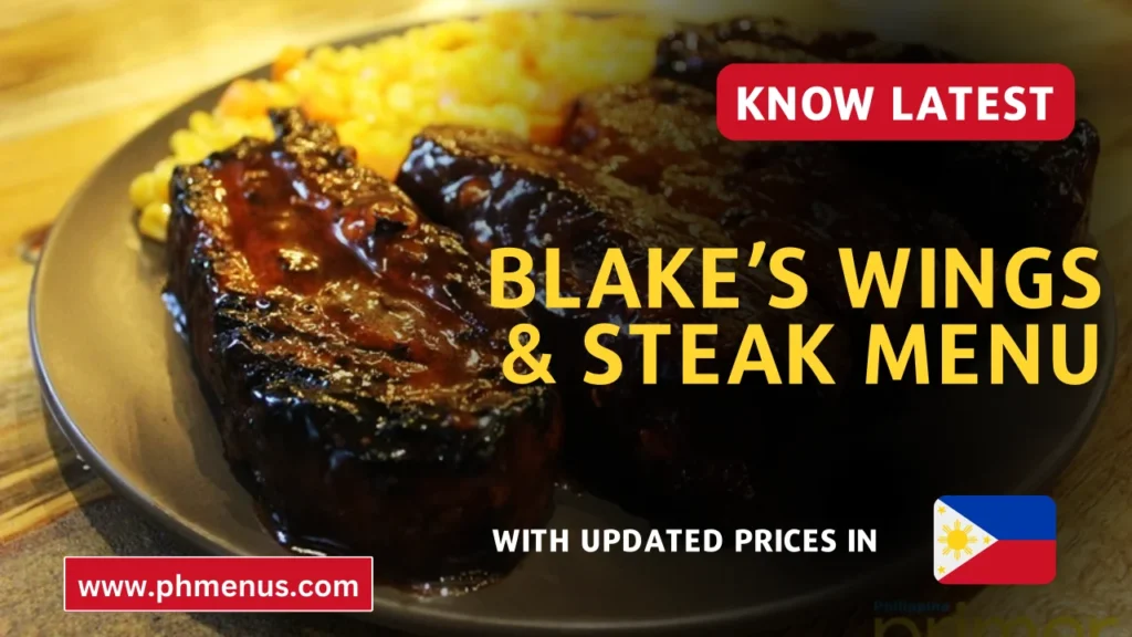 Blake’s Wings & Steak Menu