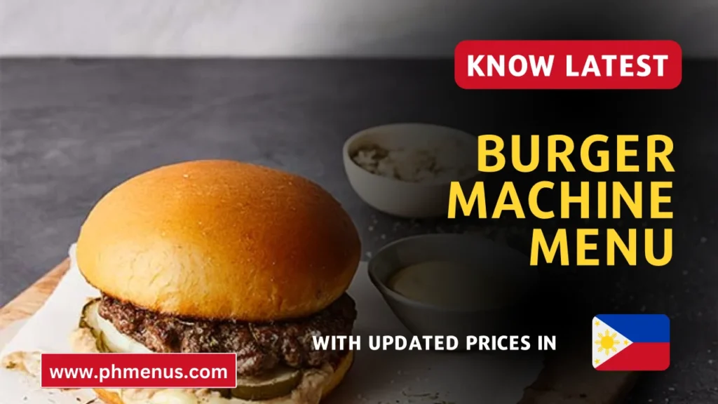 Burger Machine Menu Prices