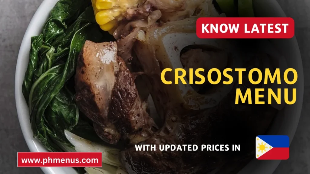 Crisostomo menu