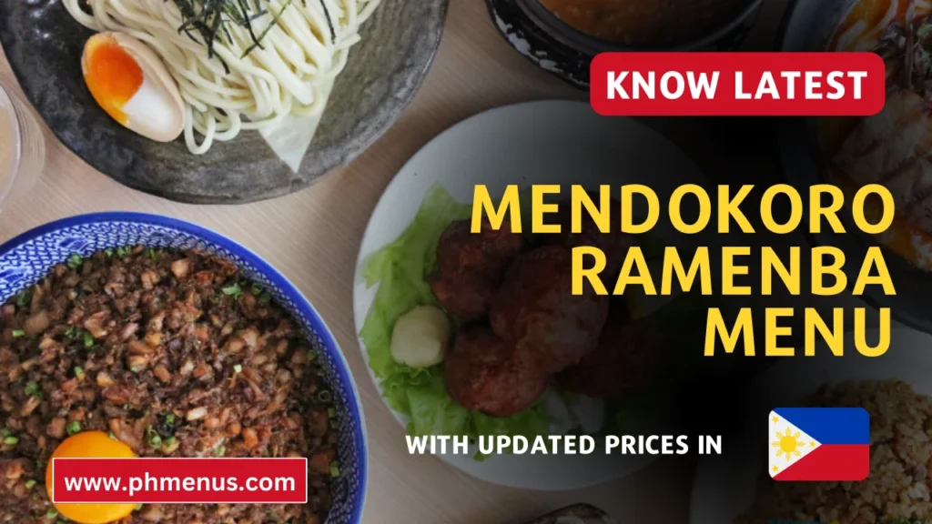 Mendokoro Ramenba Menu