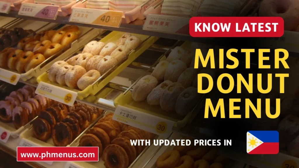 Mister Donut Menu prices