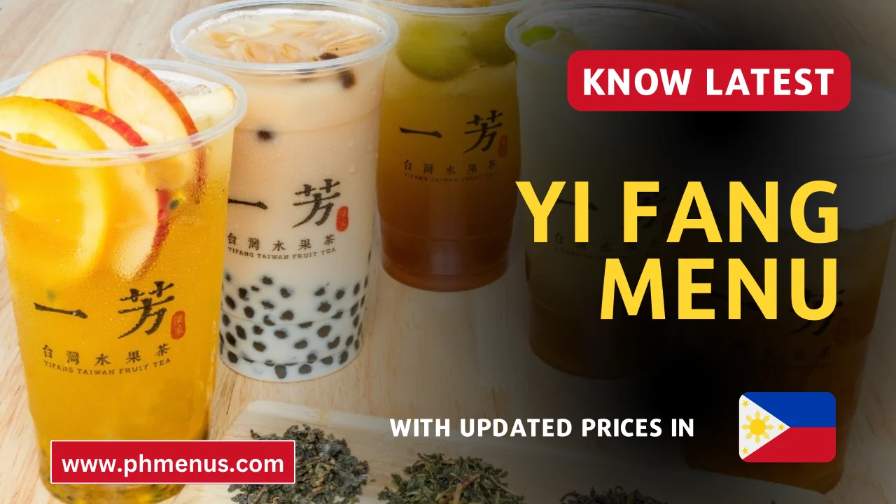 Yi Fang menu prices