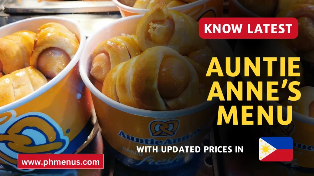 Auntie Anne’s Menu