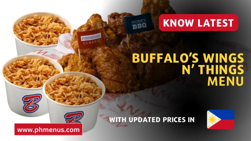 Buffalo’s Wings N’ Things Menu