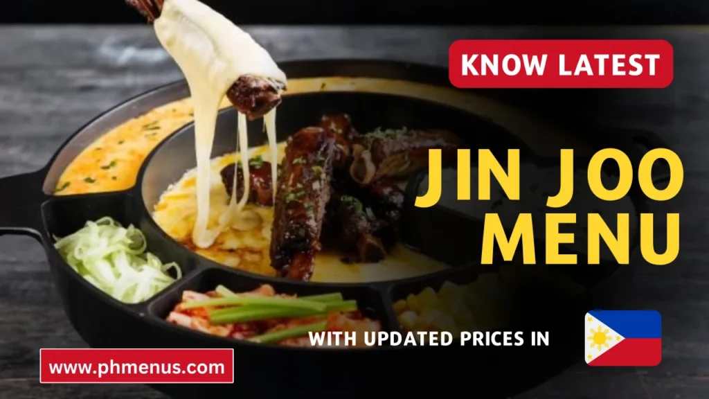 Jin Joo Menu