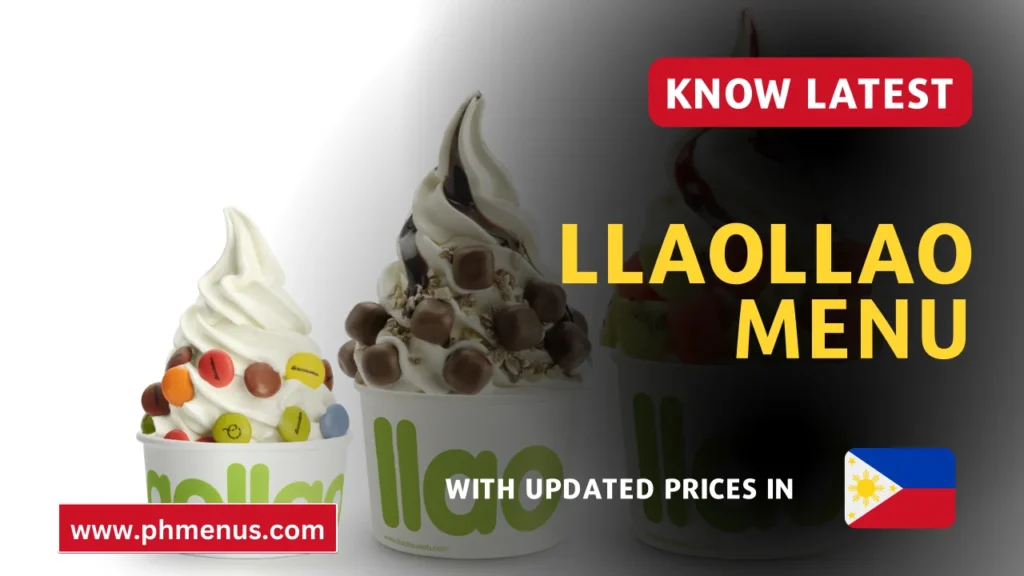 Llaollao Menu