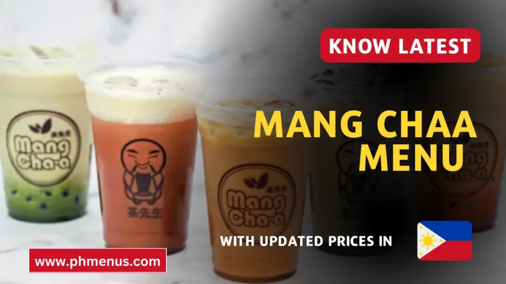 Mang Chaa Menu