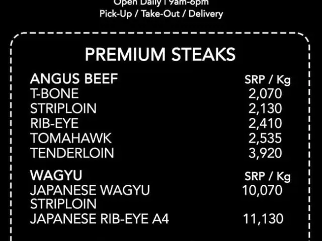 Meat Depot Menu Prices