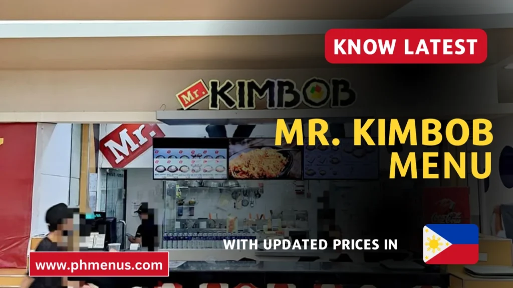 Mr. Kimbob Menu
