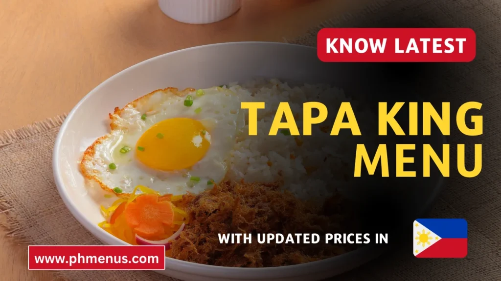 Tapa King Menu