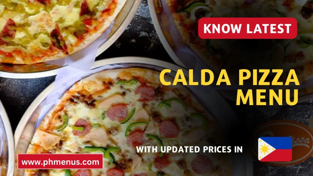 Calda Pizza Menu