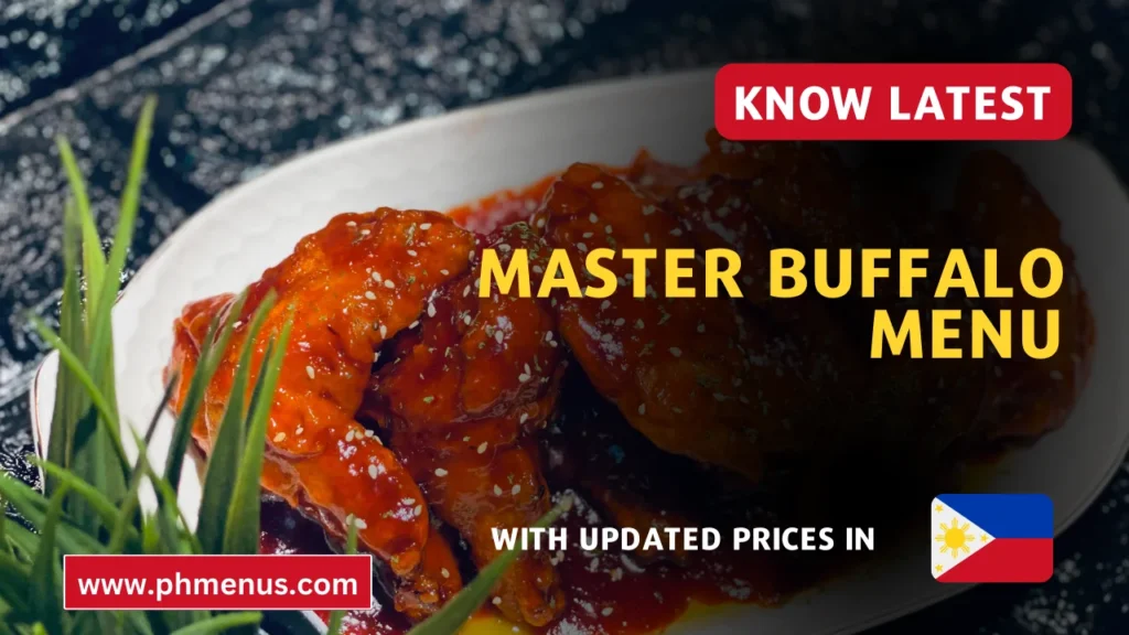 Master Buffalo Menu