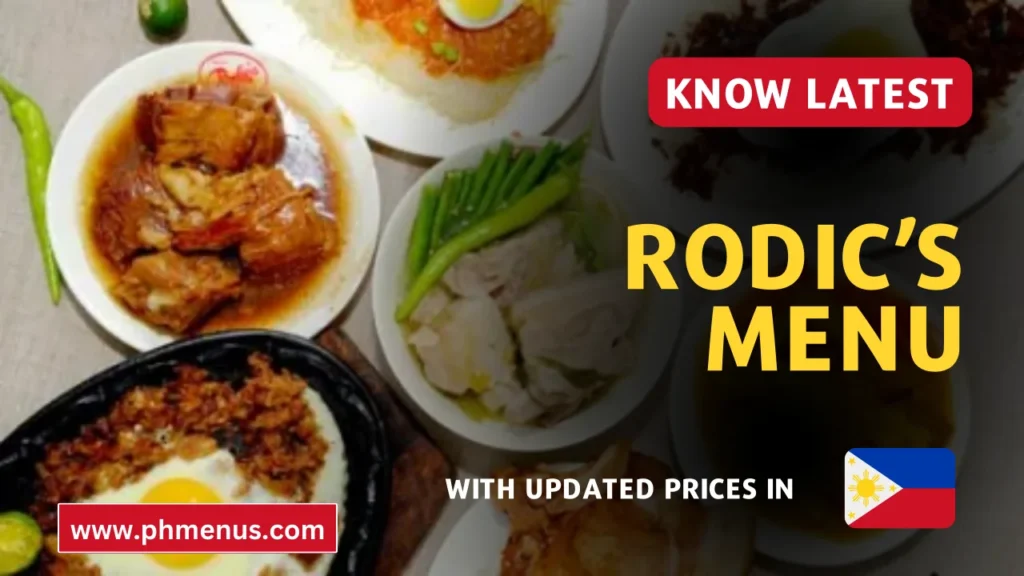 Rodic’s Menu