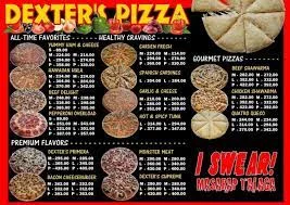 Dexter’s Pizza Menu