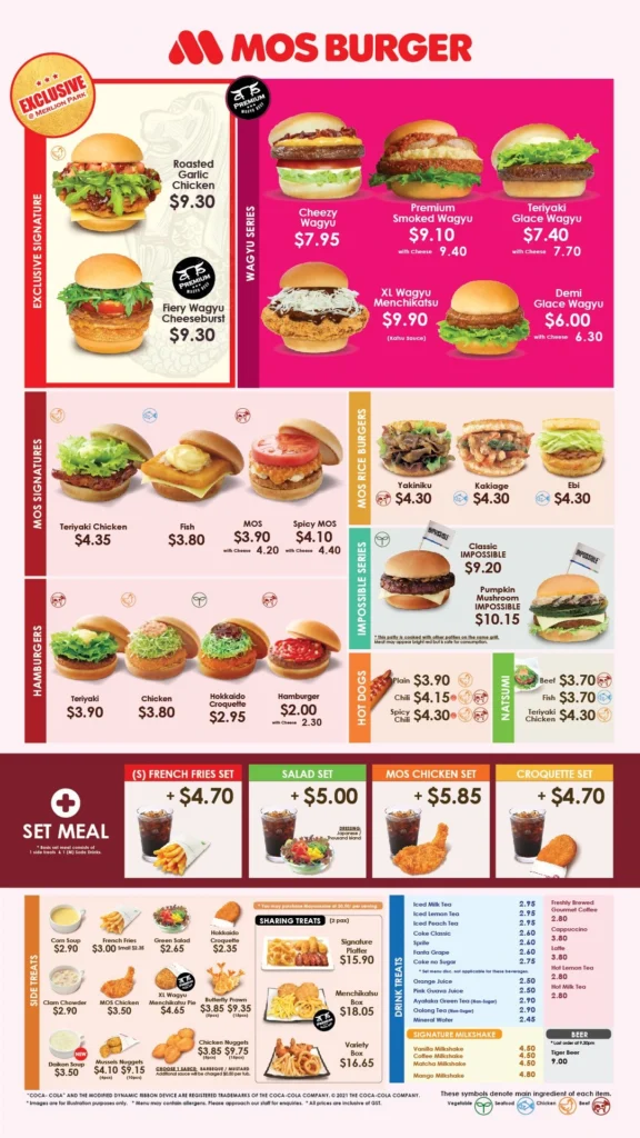 Mos Burger Menu Price