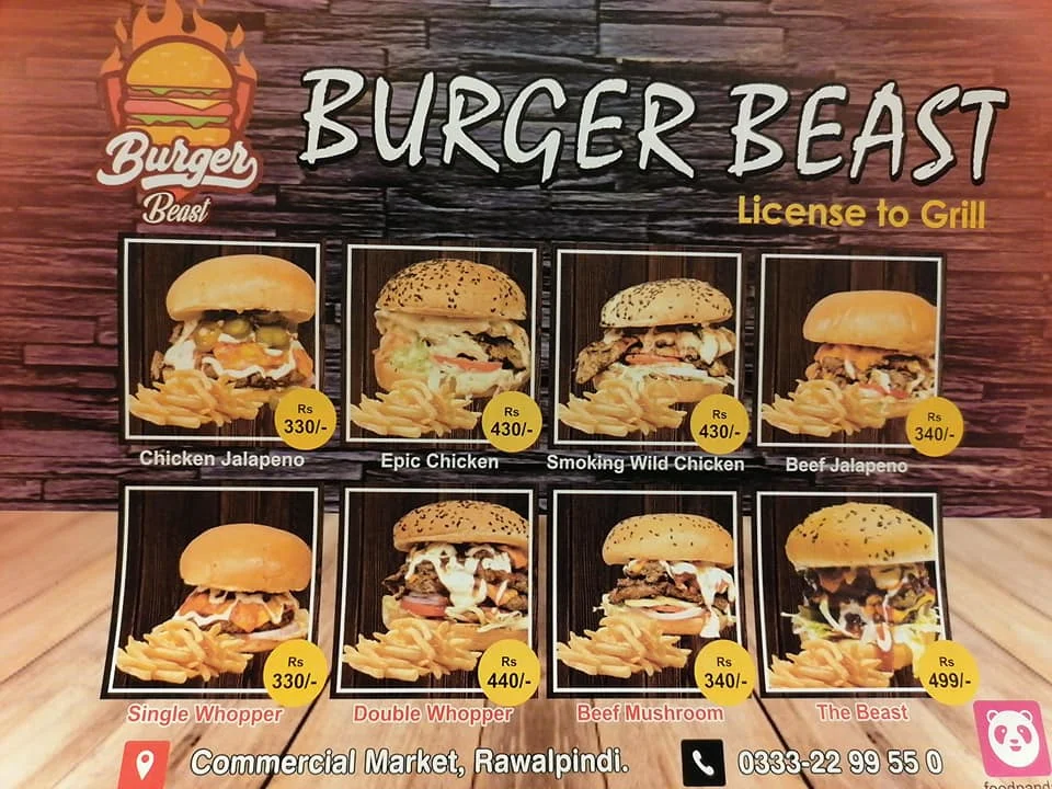 Burger Beast Chicken Poppers And Wings Menu