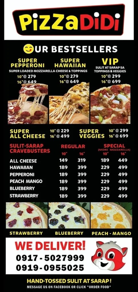 PizzaDiDi Super Meals Menu