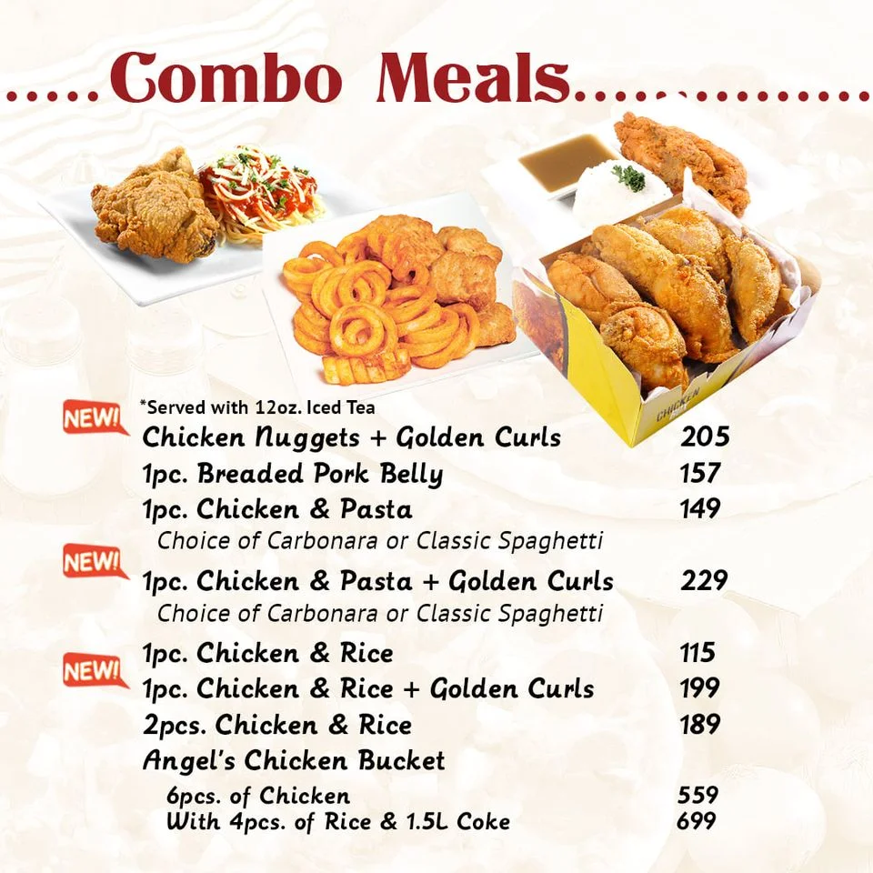 Angel's Pizza Combo Meals Menu Prices