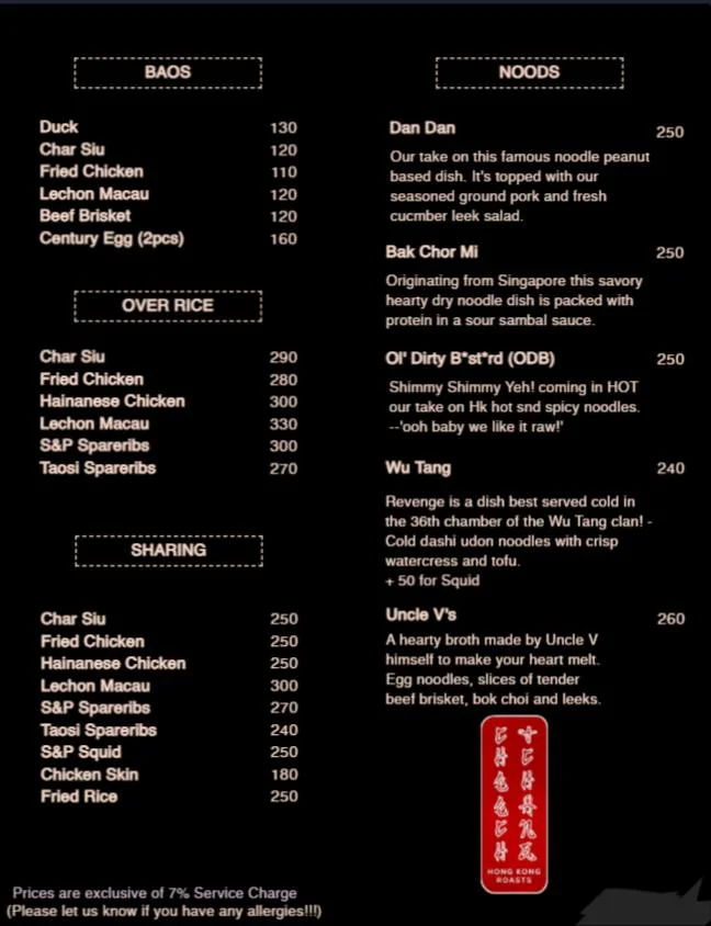 Cheech & Chang Menu Prices