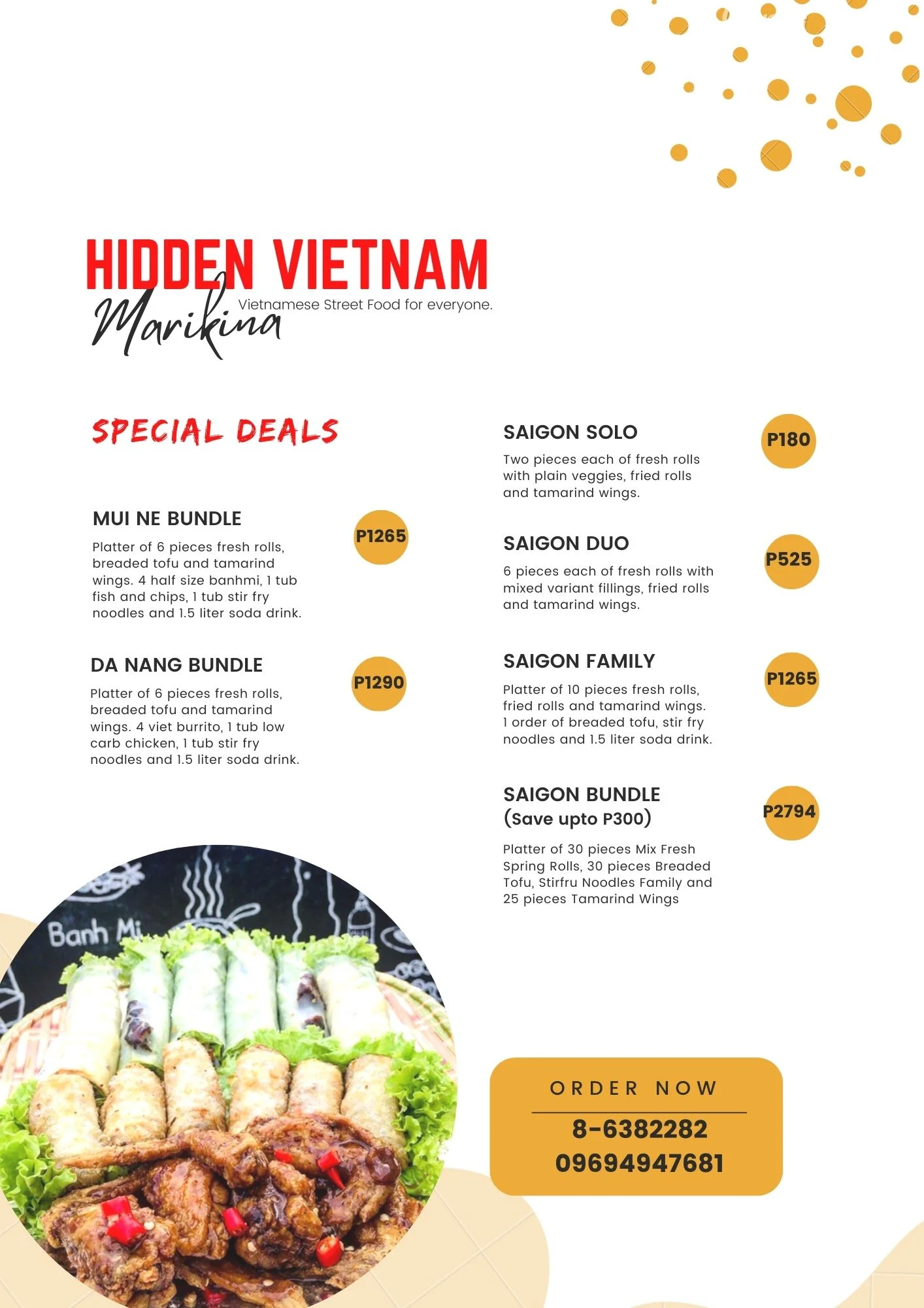 Hidden Vietnam Menu Prices