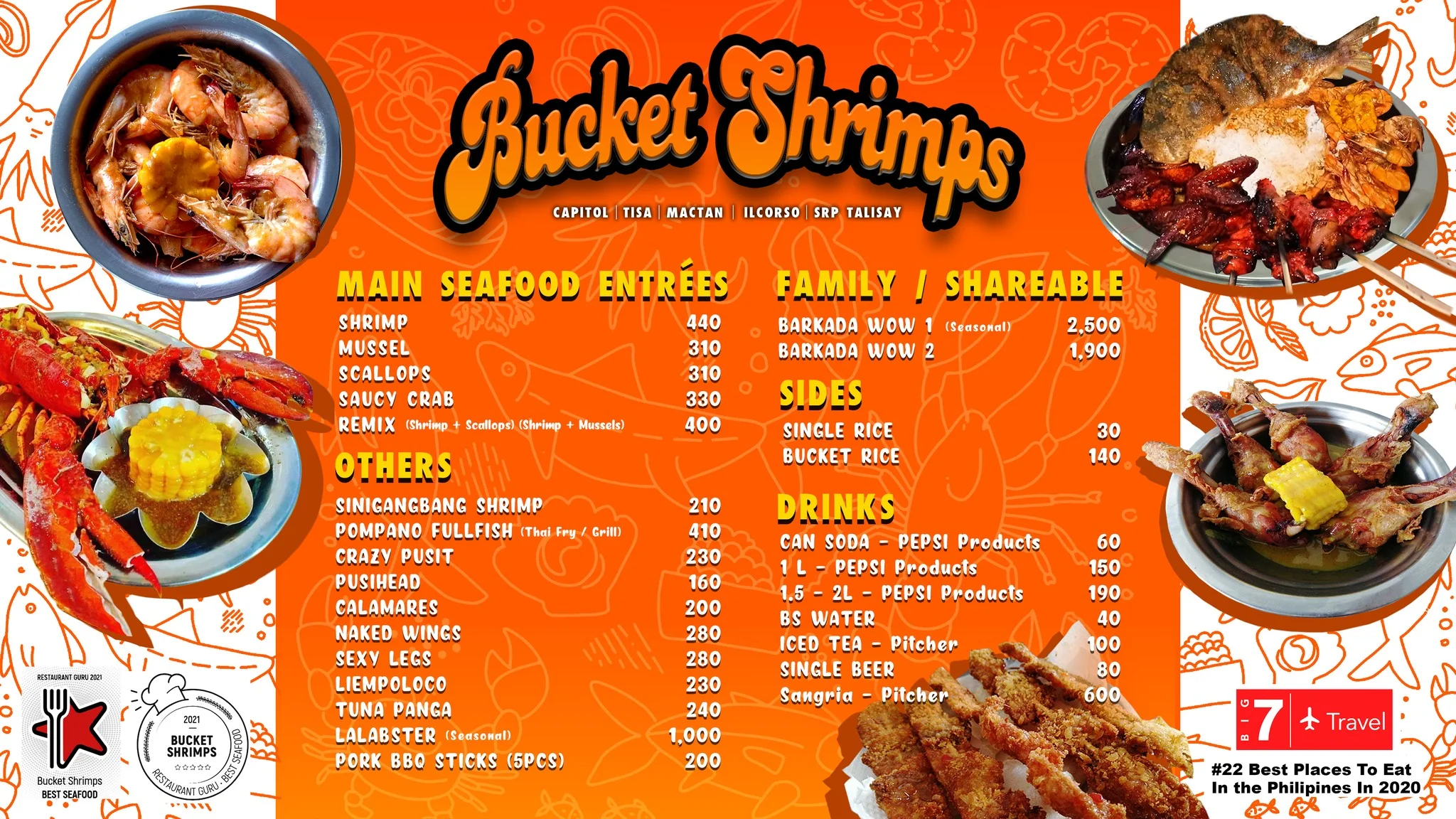 I Love Bucket Shrimp Menu Prices