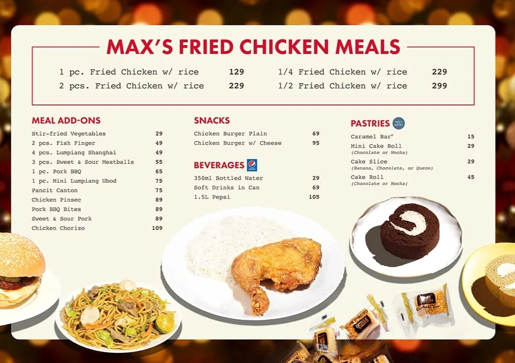 Max's Max's Fried Chicken Menu Prices