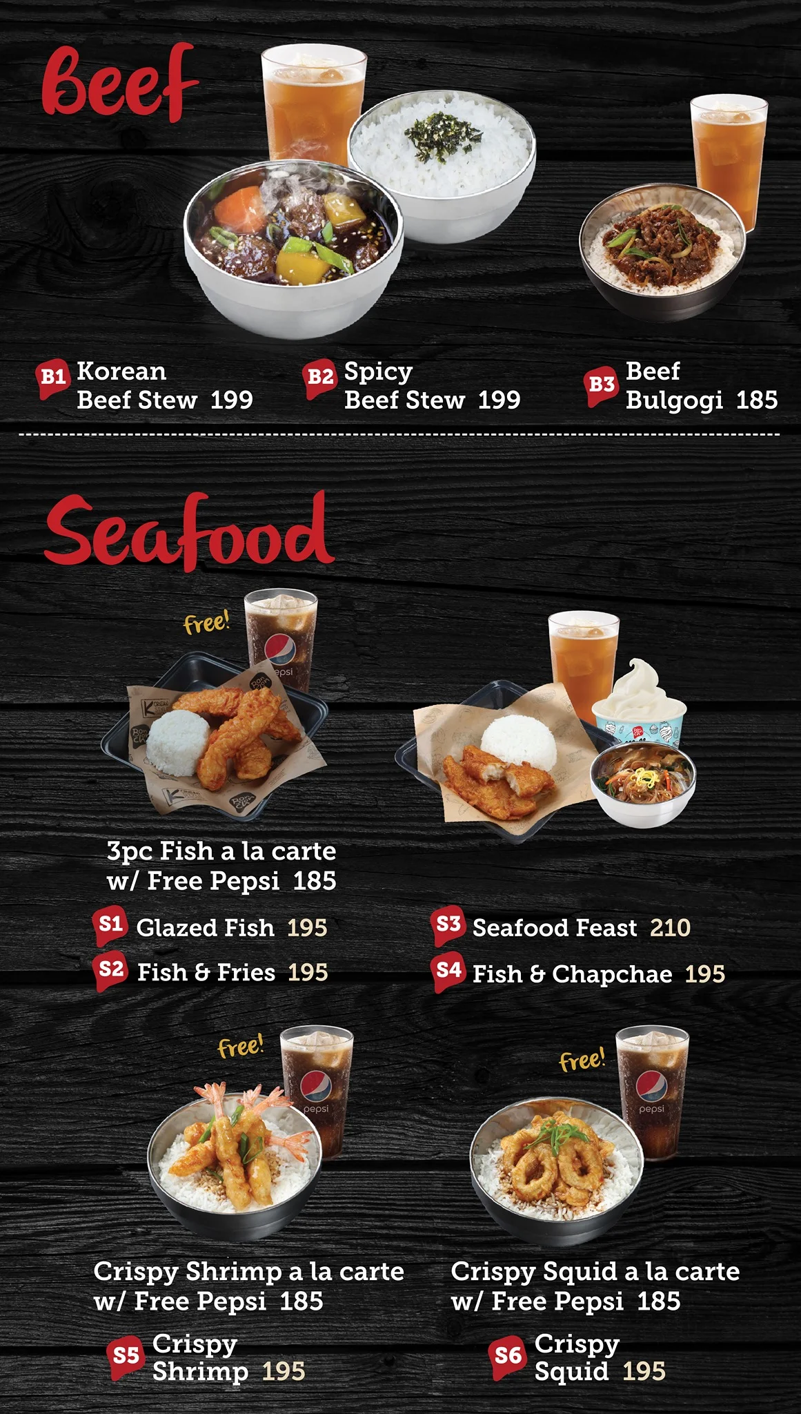 Bonchon Chicken & Seafood Racks Menu Prices