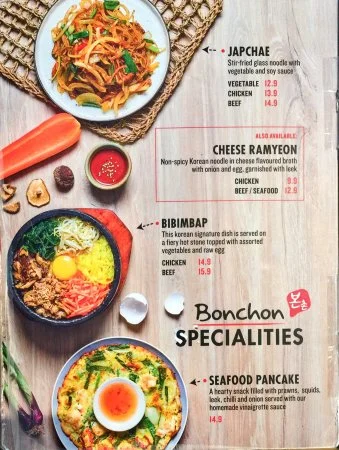Bonchon Noodles & Soup Menu Prices
