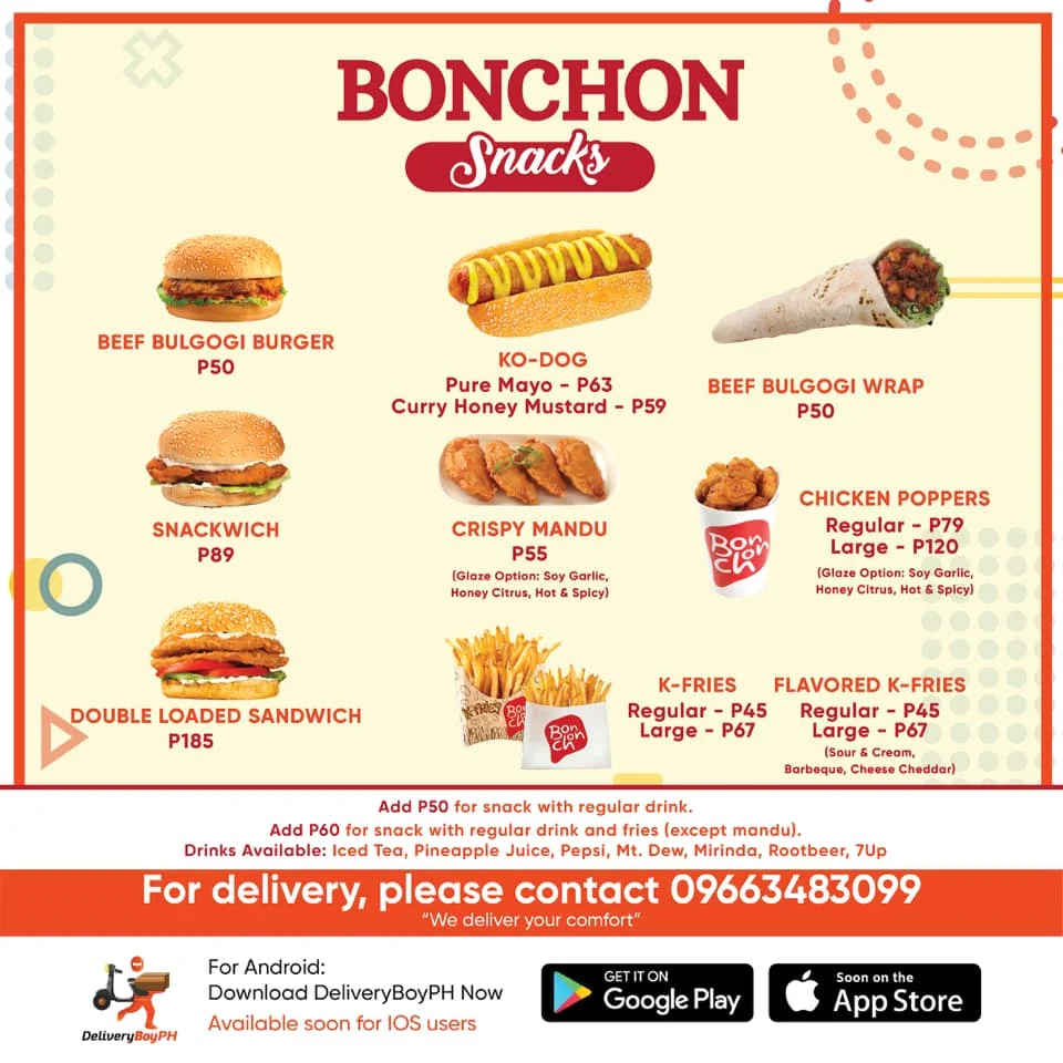 Bonchon Sandwiches Menu Prices