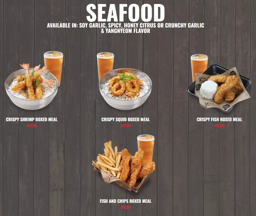 Bonchon Seafood Menu Prices