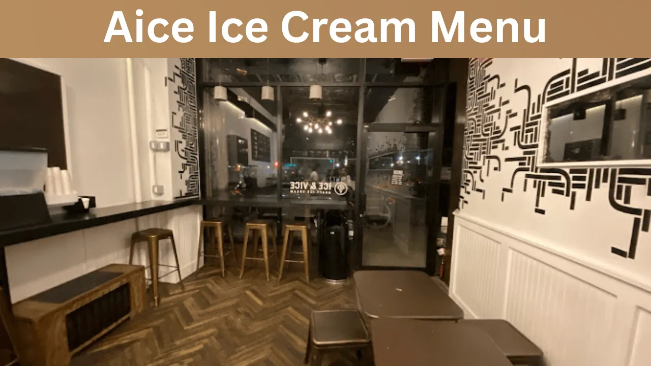 Aice Ice Cream Menu