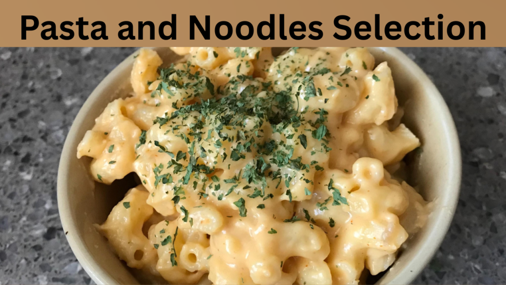 Pasta and Noodles Selection