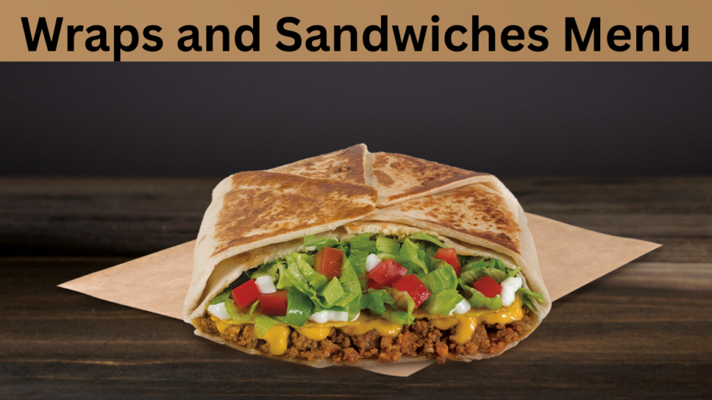 Wraps and Sandwiches Menu