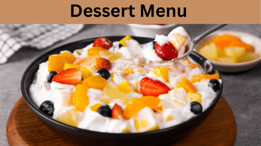 Dessert Menu 