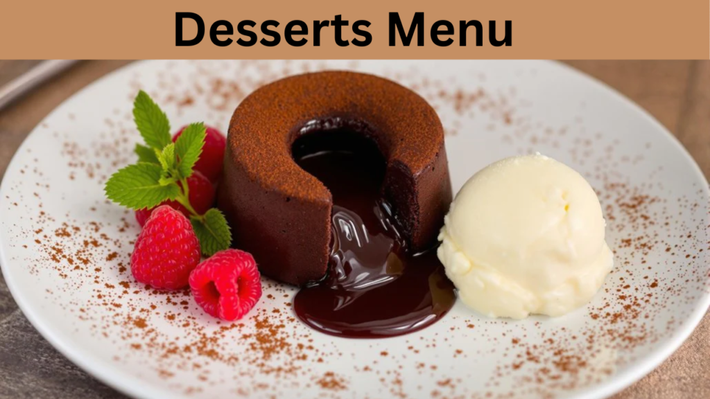 Desserts Menu 