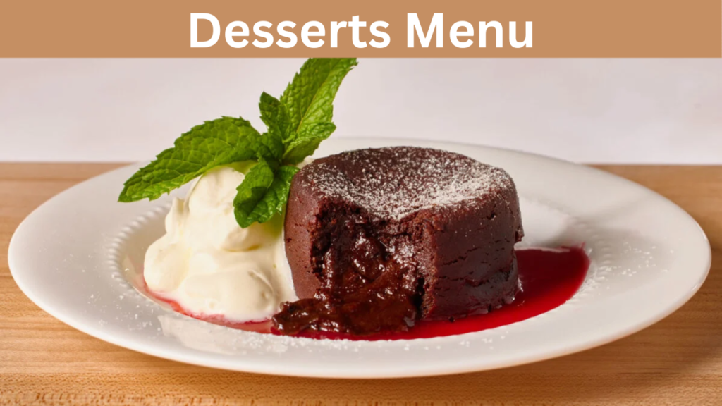 Desserts Menu