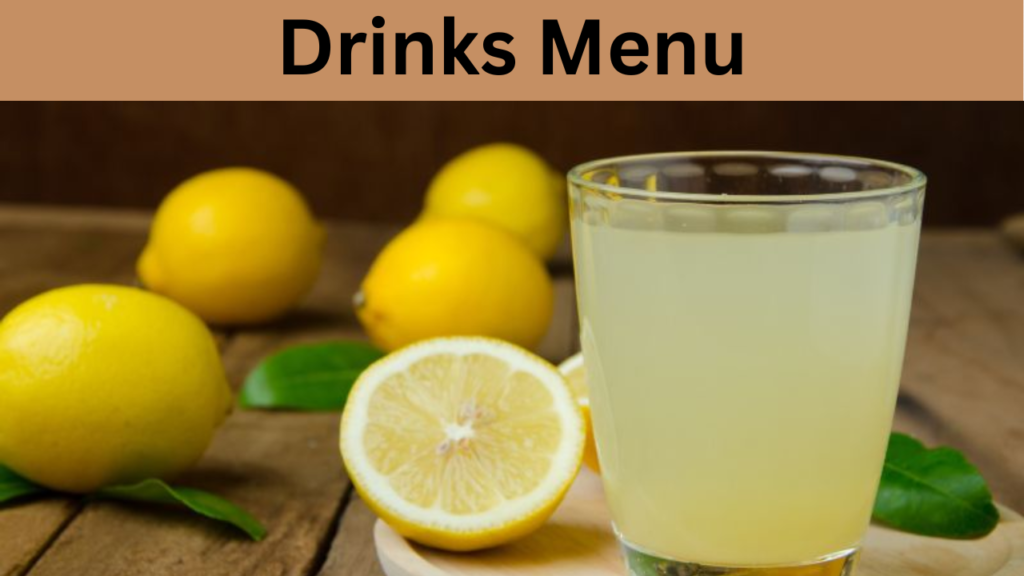 Drinks Menu