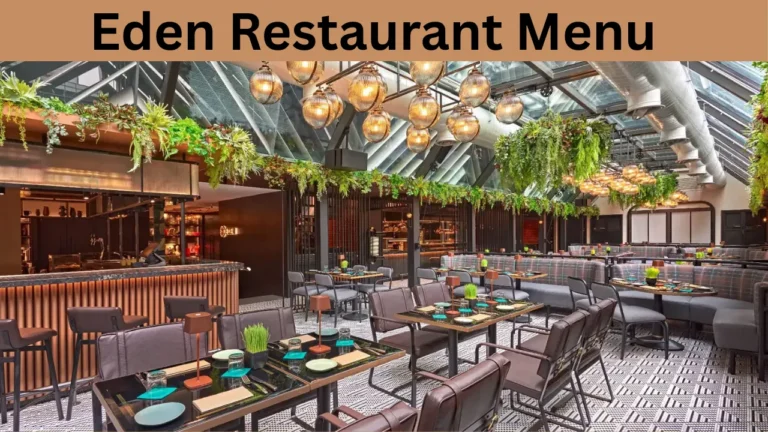 Eden Restaurant Menu