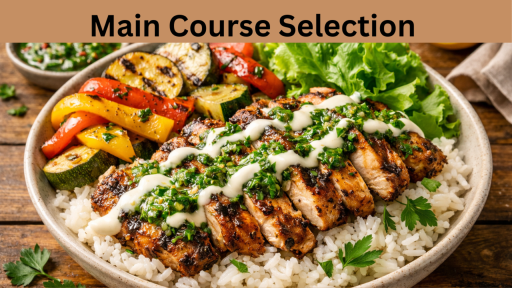 Main Course Selection  