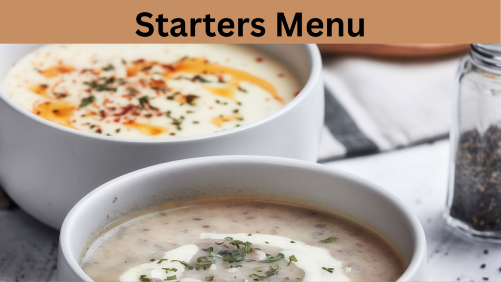 Starters Menu