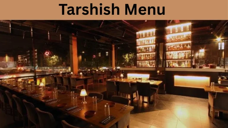 Tarshish Menu